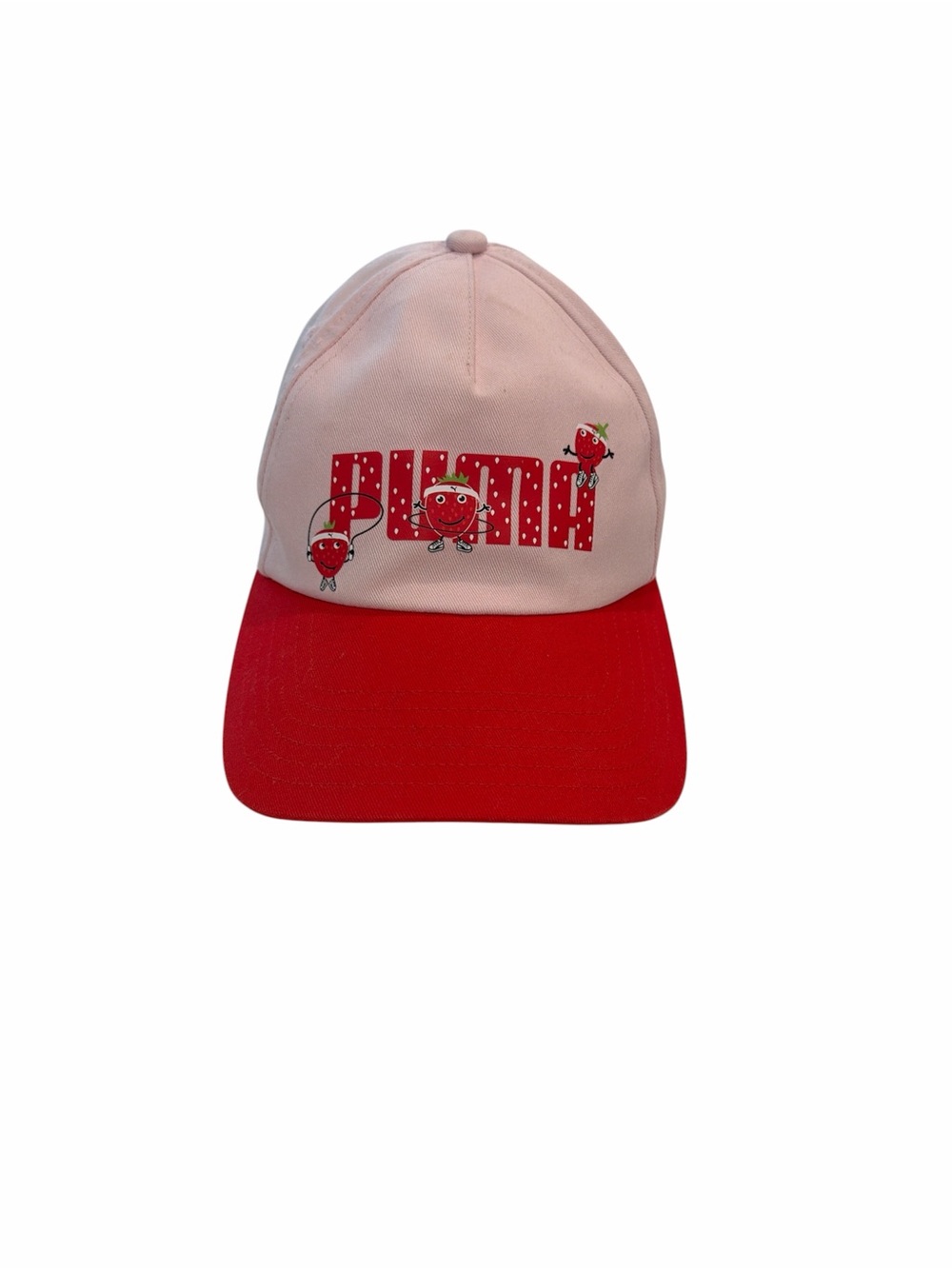 Puma Pink and Red Strawberry Logo Cap